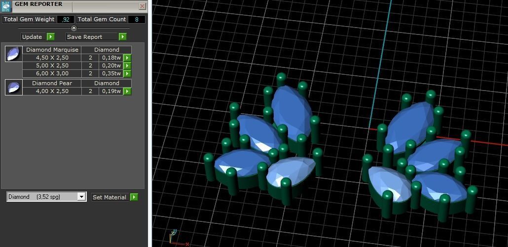 Set Puset Earrings Model 2045 3D print model_15