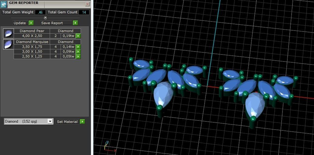 Set Puset Earrings Model 2045 3D print model_16