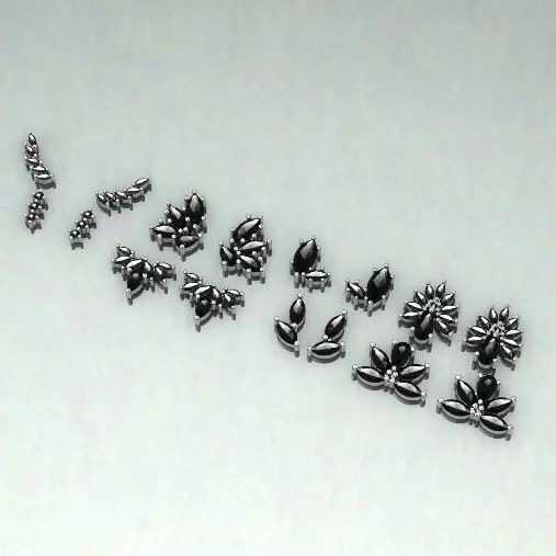 Set Puset Earrings Model 2045 3D print model_0