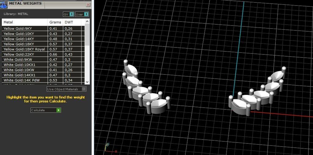 Set Puset Earrings Model 2045 3D print model_5