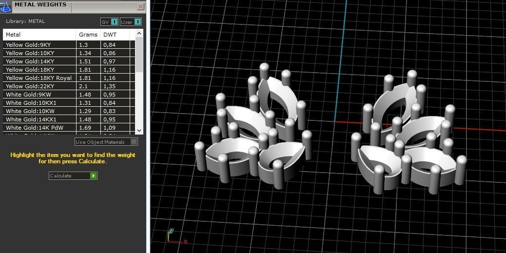 Set Puset Earrings Model 2045 3D print model_7
