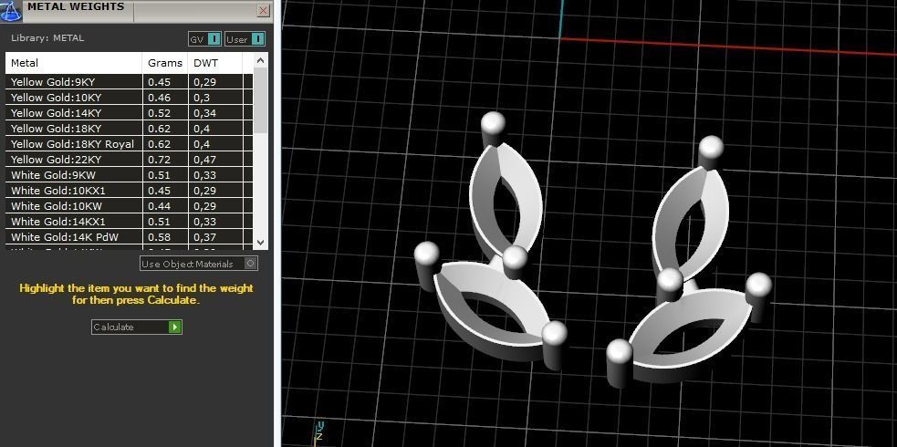 Set Puset Earrings Model 2045 3D print model_10