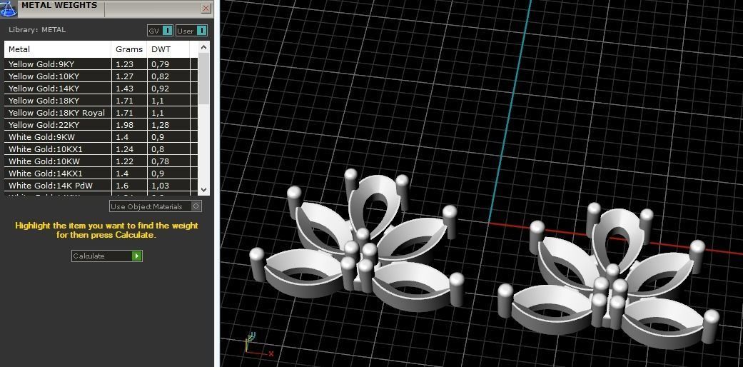 Set Puset Earrings Model 2045 3D print model_12