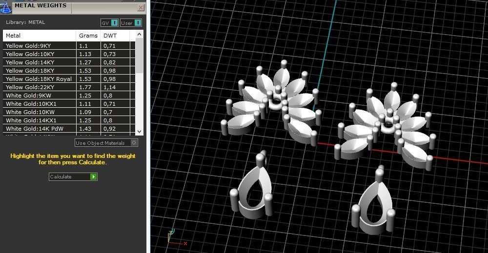 Set Puset Earrings Model 2045 3D print model_11