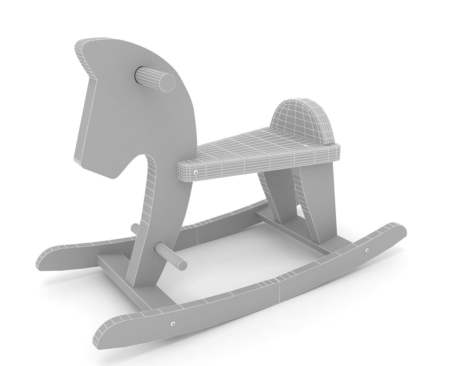 Rocking Horse 3D model_3