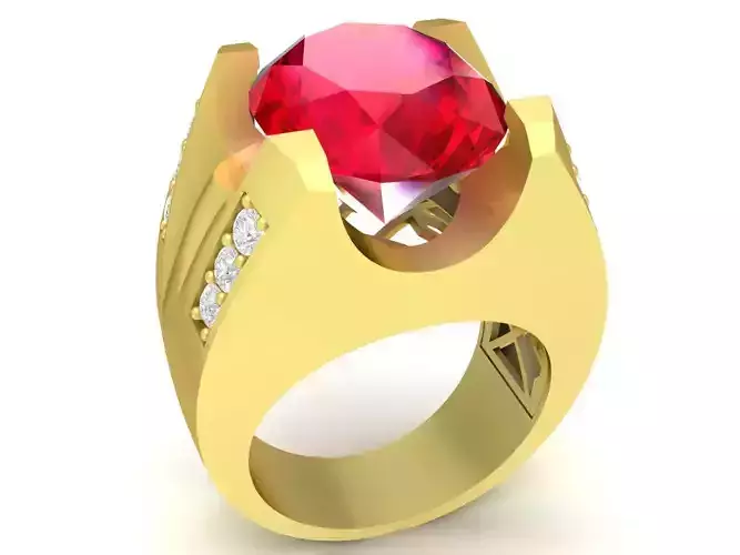 lucky korea oval diamond men ring 3389