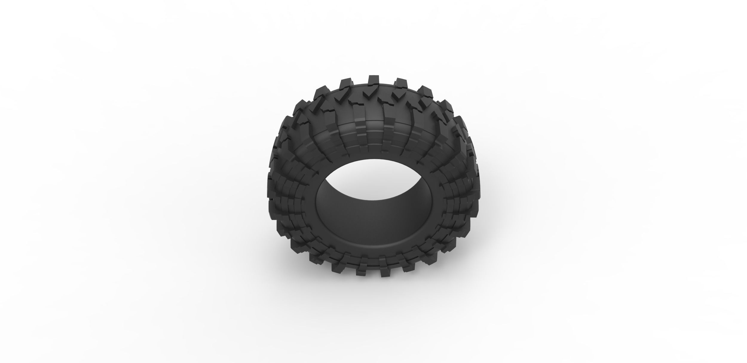 Offroad tire 39 Scale 1 to 25 3D print model_5