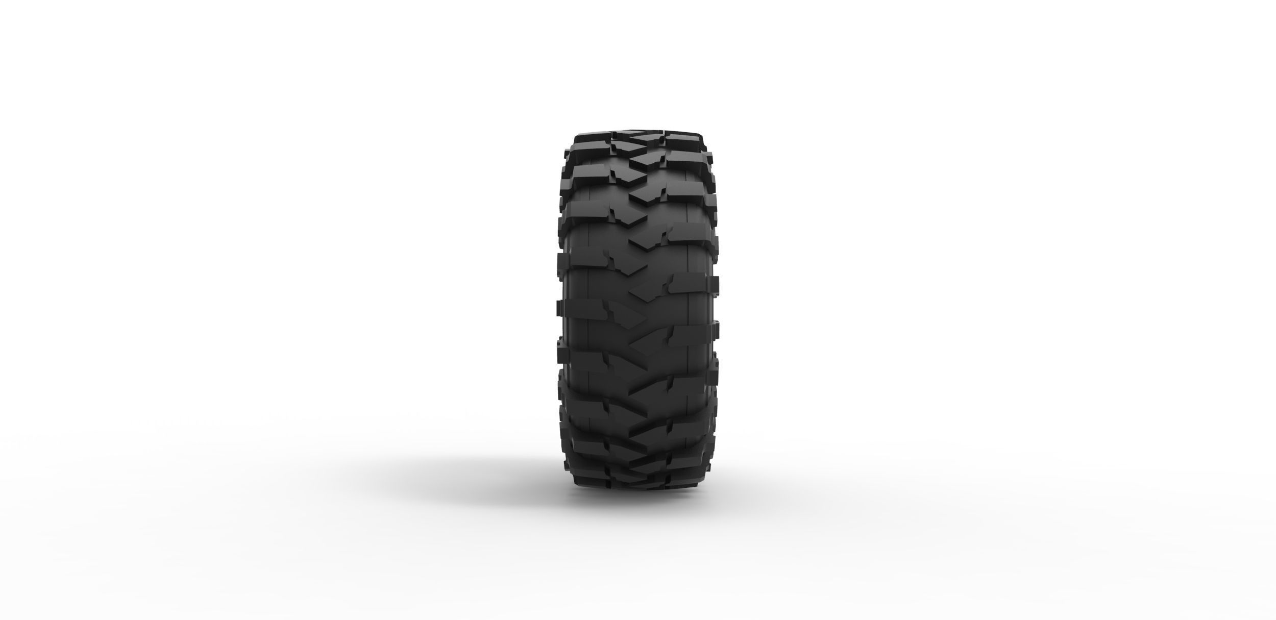 Offroad tire 39 Scale 1 to 25 3D print model_3