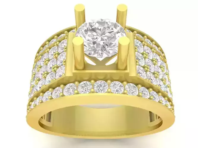 hongkong lucky diamond men ring 3391