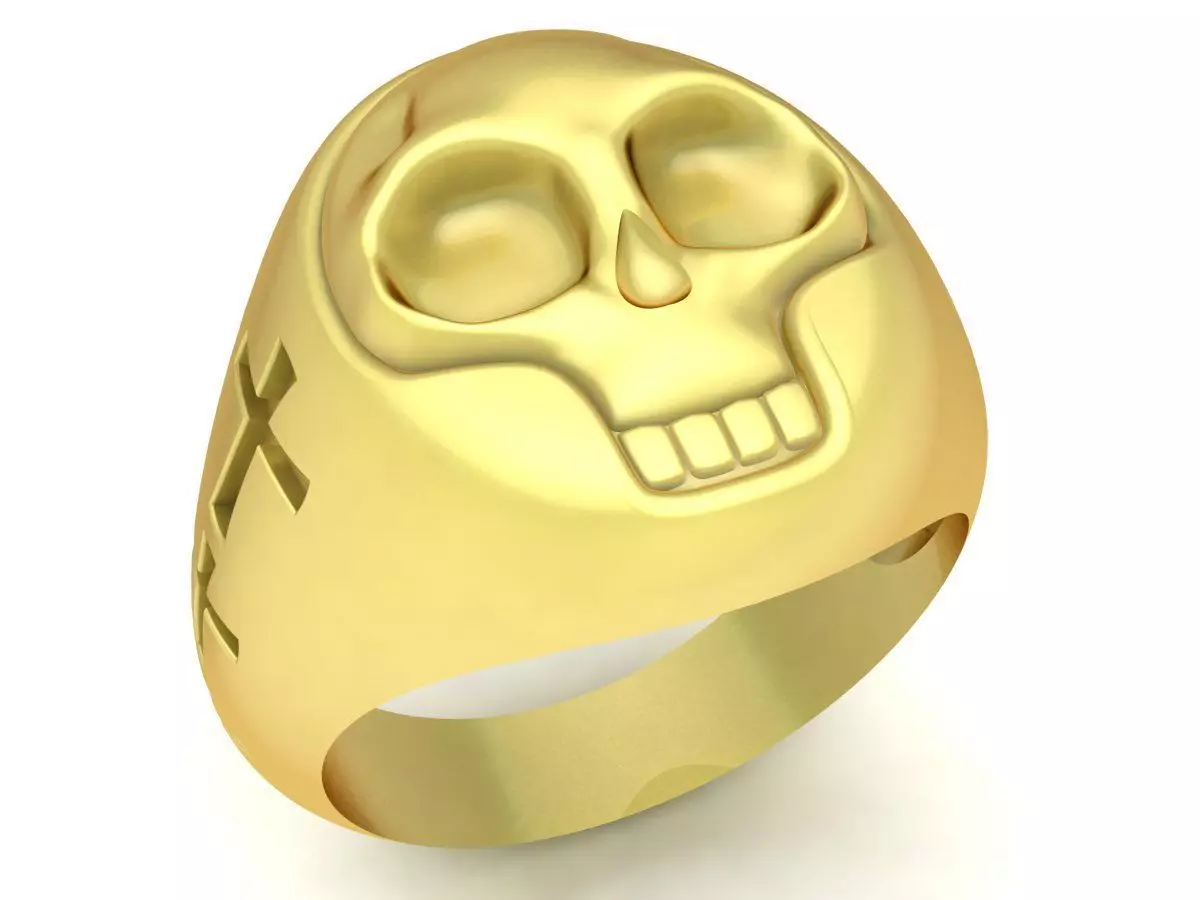 Skull Signet Ring Jewelry for Men 3392 3D print model