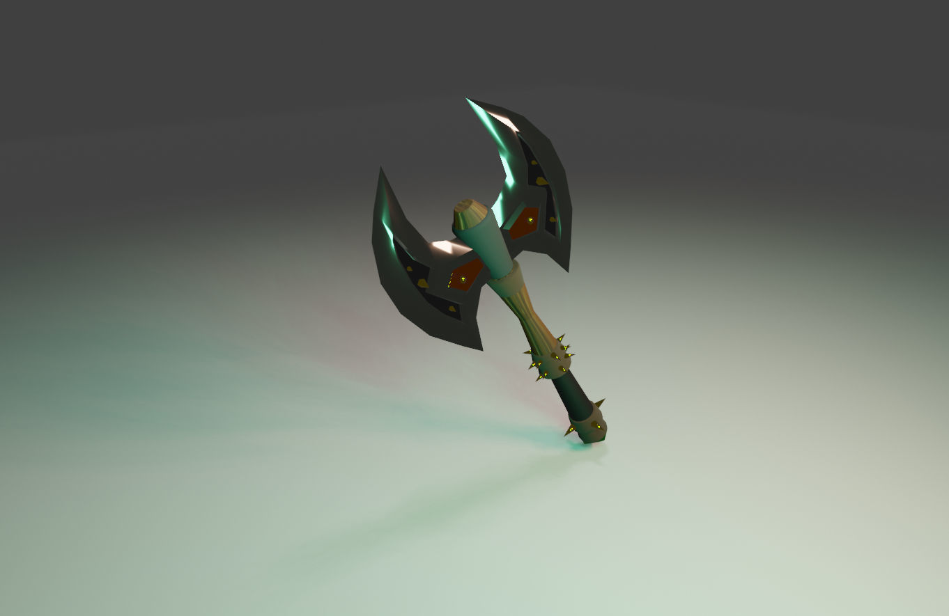 Two face axe 3D print model_1