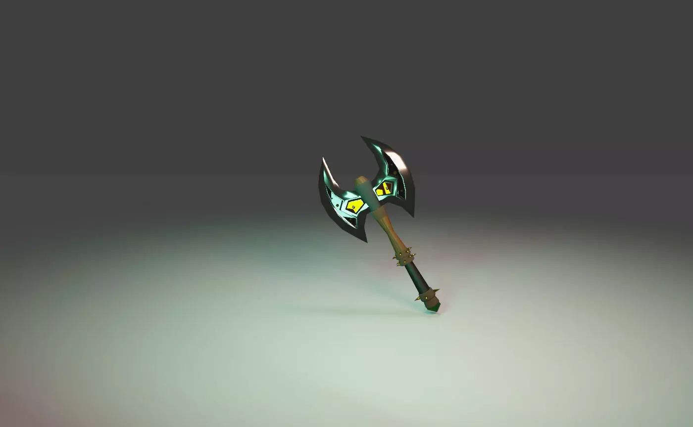 Two face axe 3D print model_0