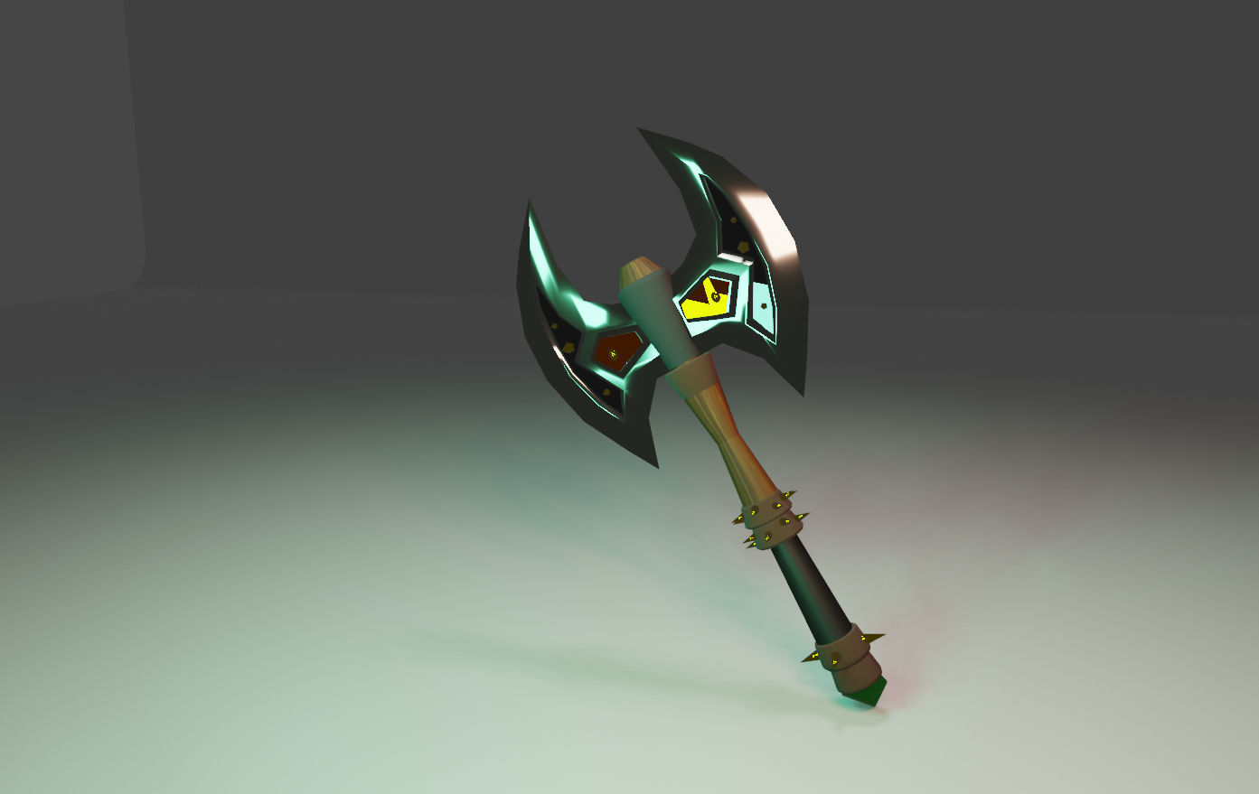 Two face axe 3D print model_2