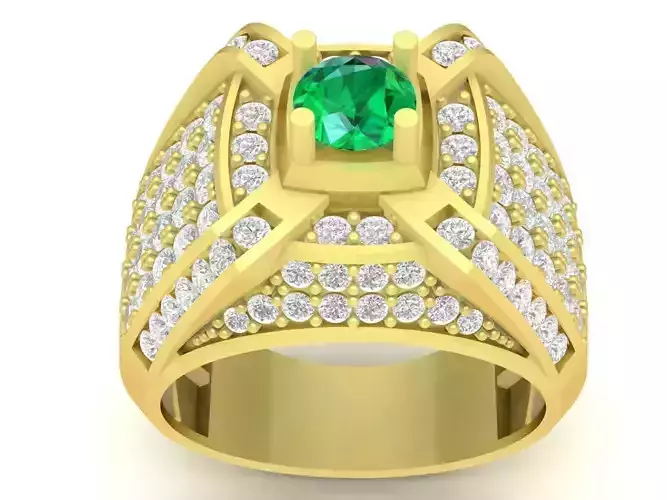 luxury hongkong diamond men ring 3395