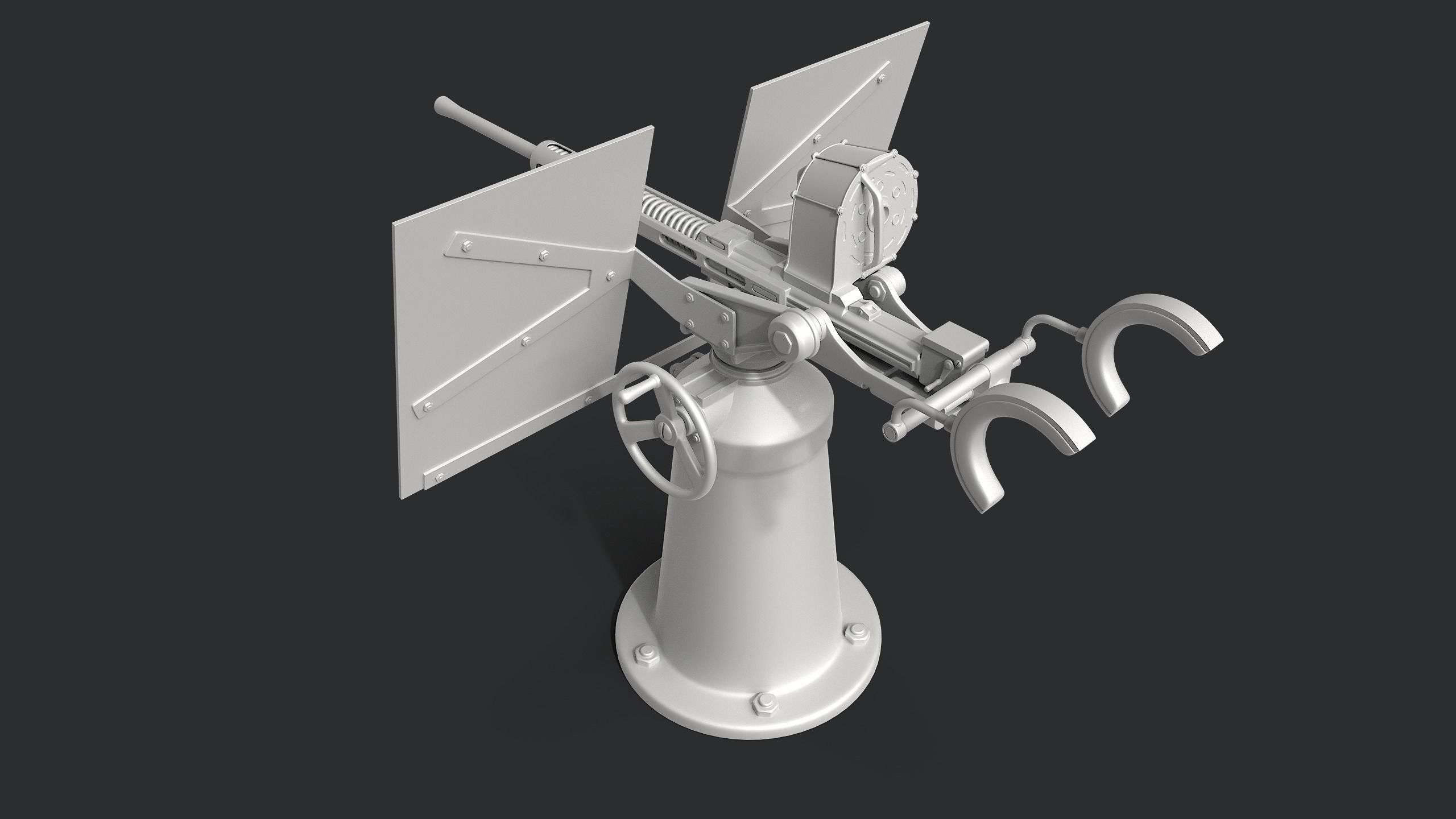 Oerlikon 20mm anti-aircraft gun 3D model | CGTrader