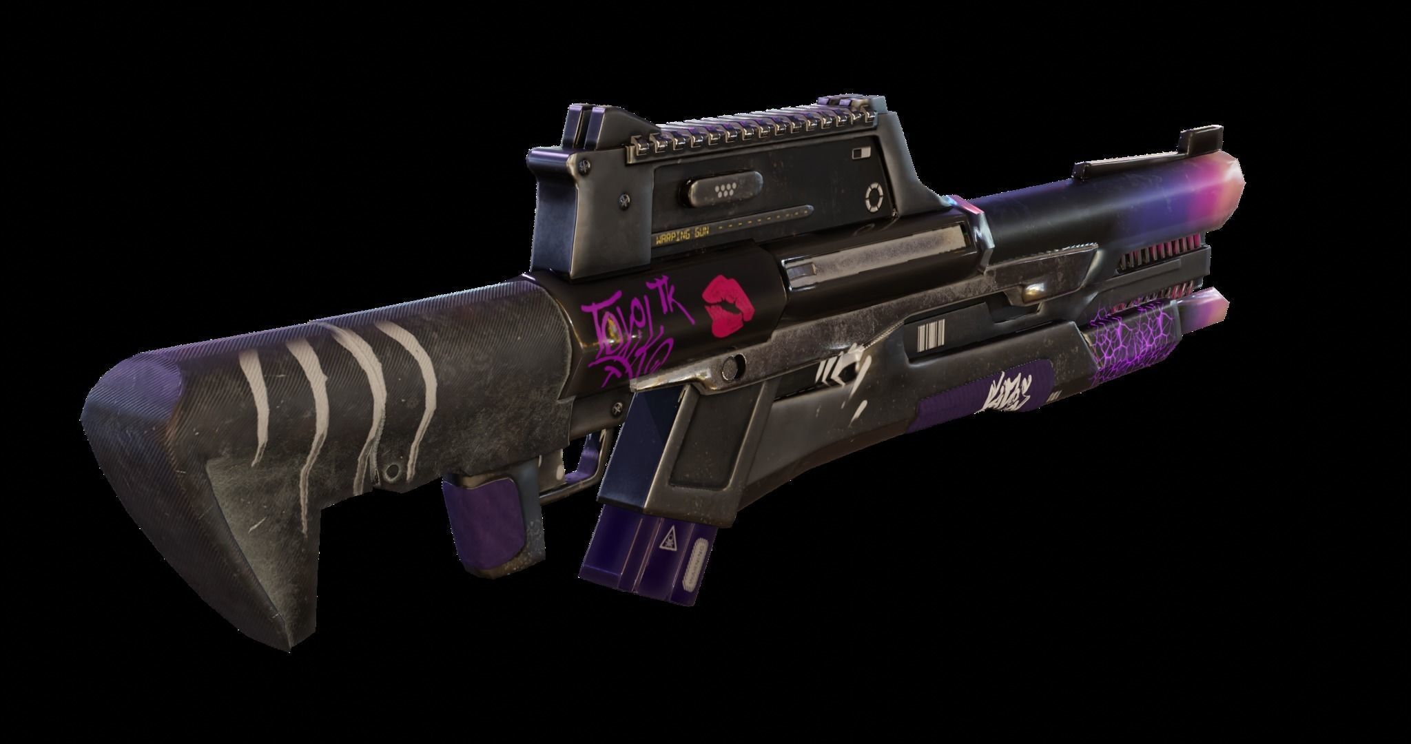 Warping Gun Low-poly 3D model_2