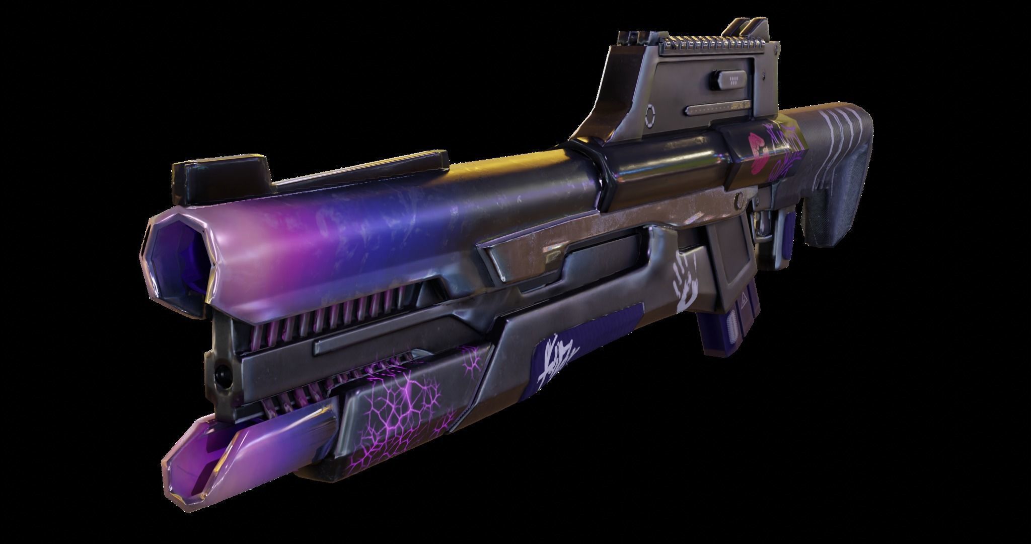 Warping Gun Low-poly 3D model_3