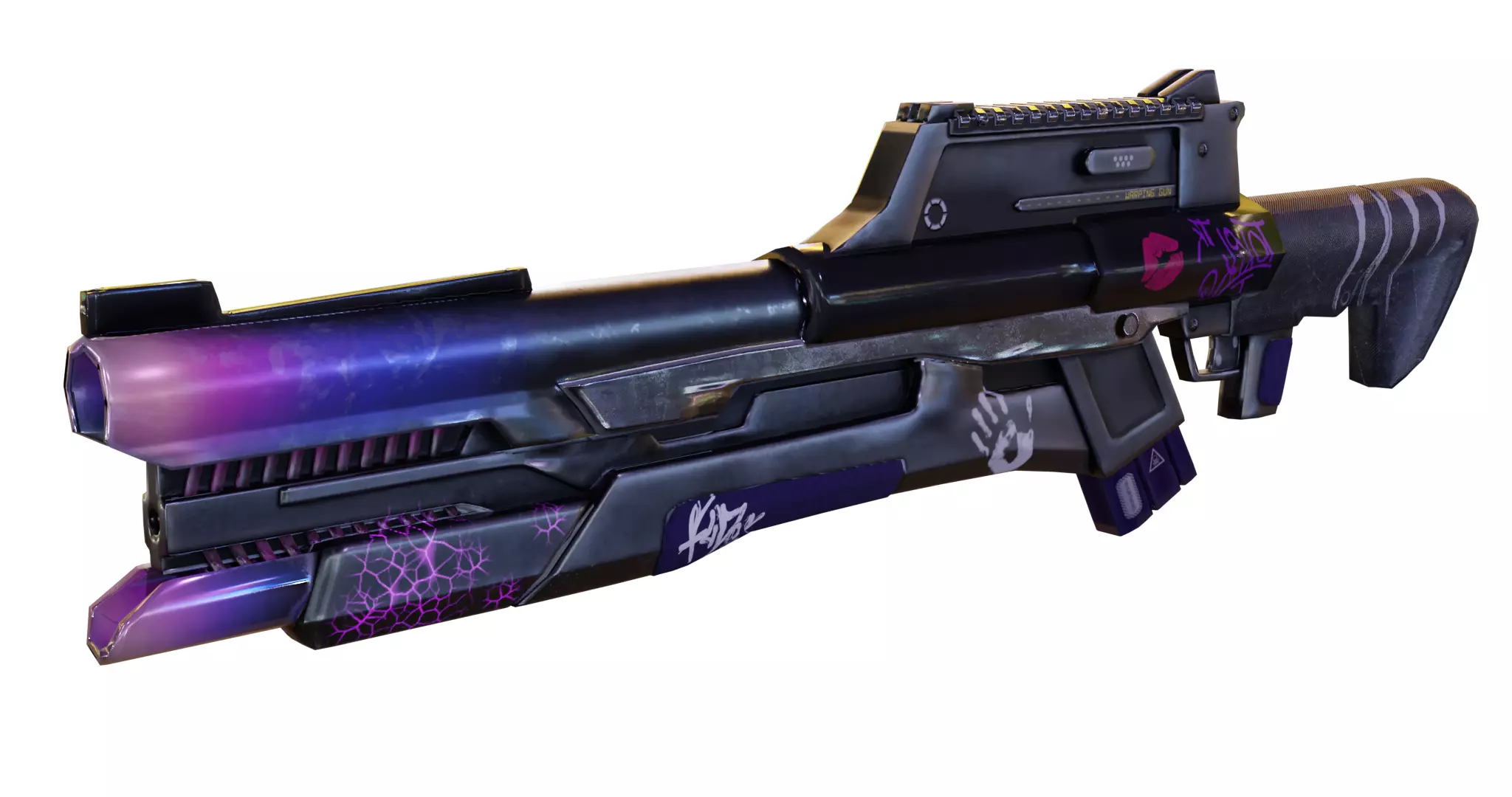 Warping Gun Low-poly 3D model_0