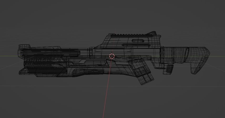 Warping Gun Low-poly 3D model_6