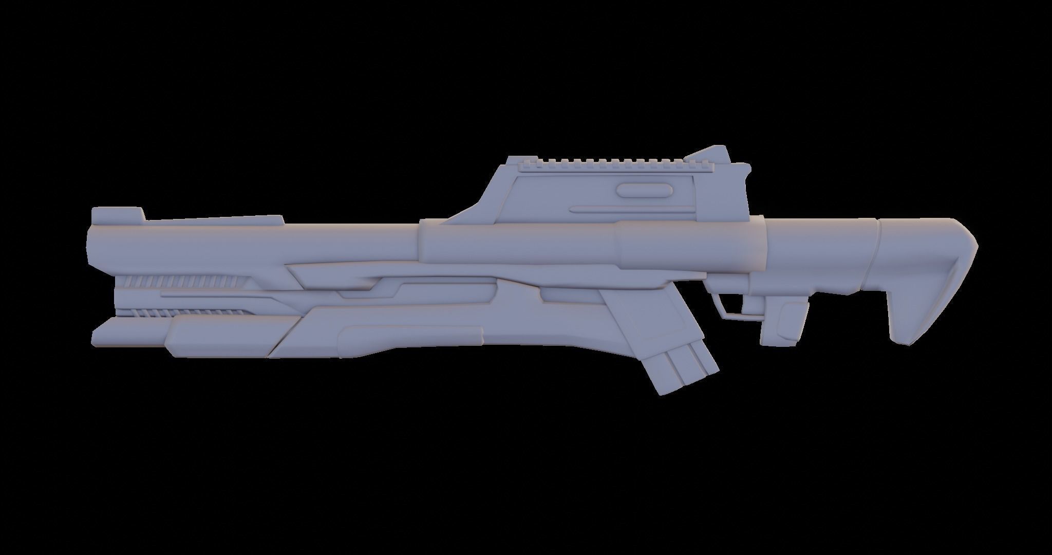 Warping Gun Low-poly 3D model_5