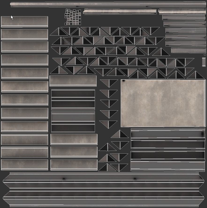 Industrial Stairs Low Poly Low-poly 3D model_8