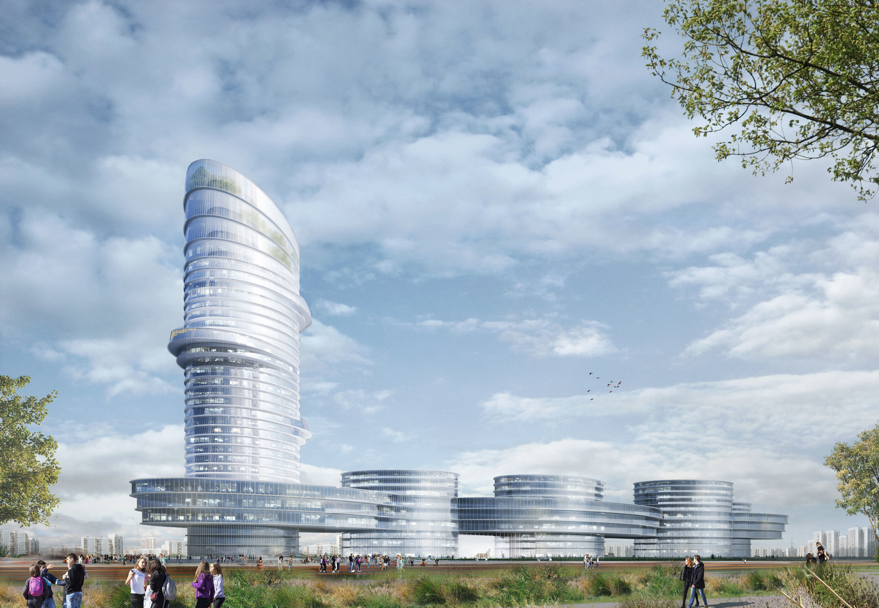 Modern building concept 3D model | CGTrader