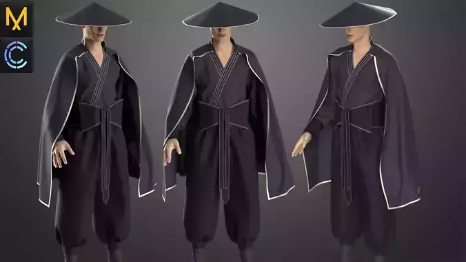 Folk Outfit Male  OBJ mtl FBX ZPRJ