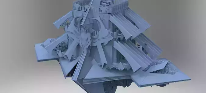 King Arthur Cathedral Floating monolith  3D model