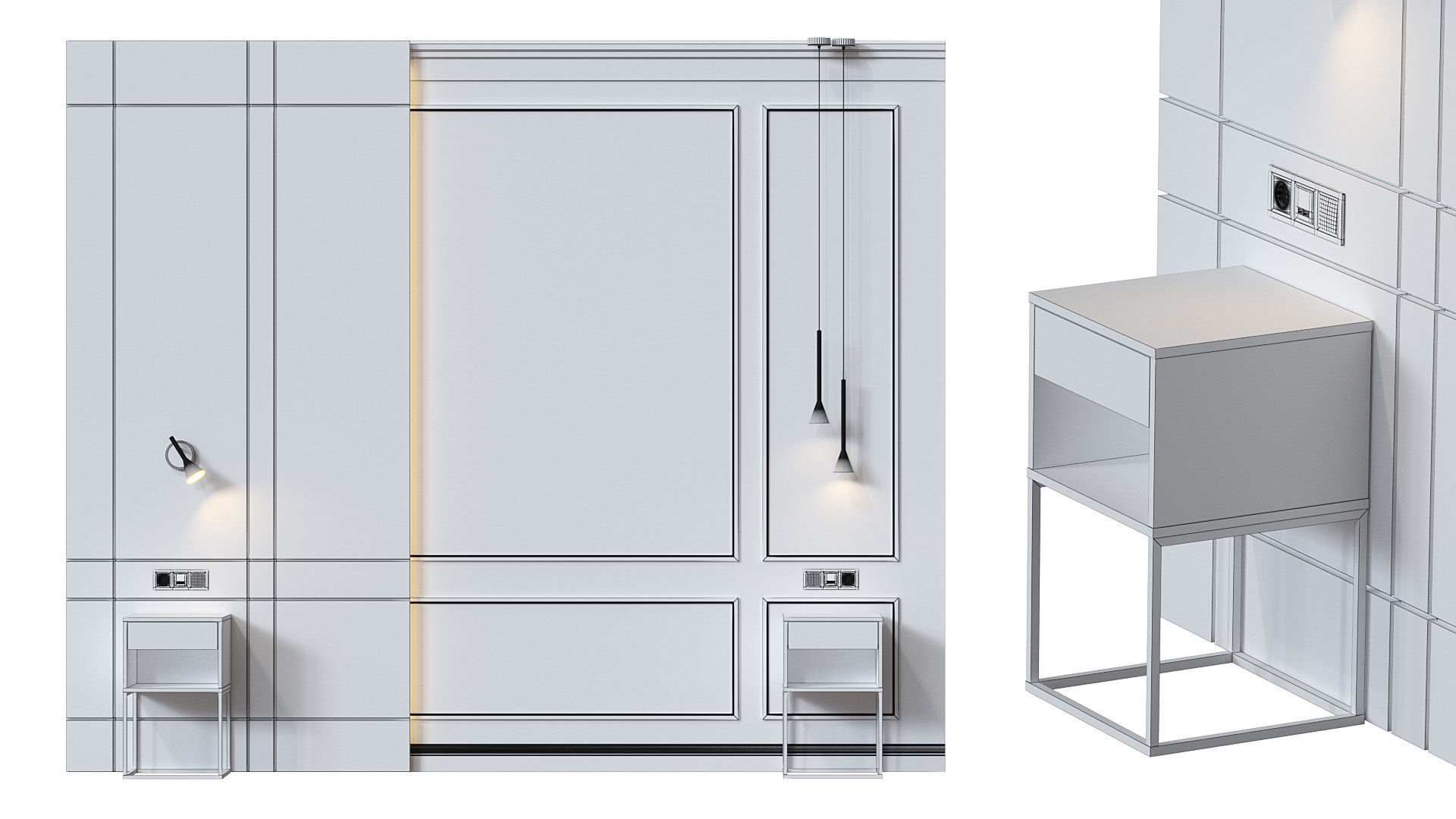 Headboard 034 3D model_8