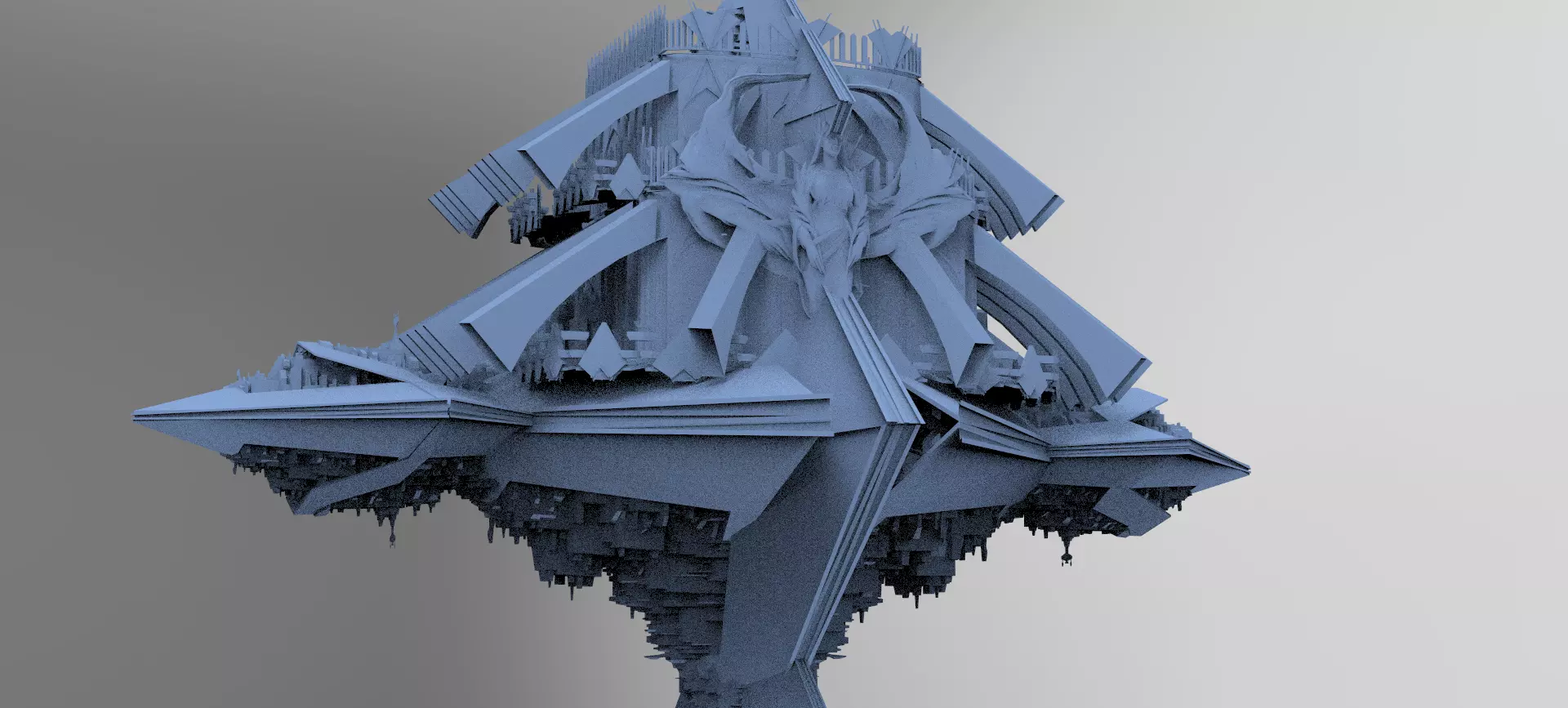 Floating Cathedral City Kamelot  3D model_0
