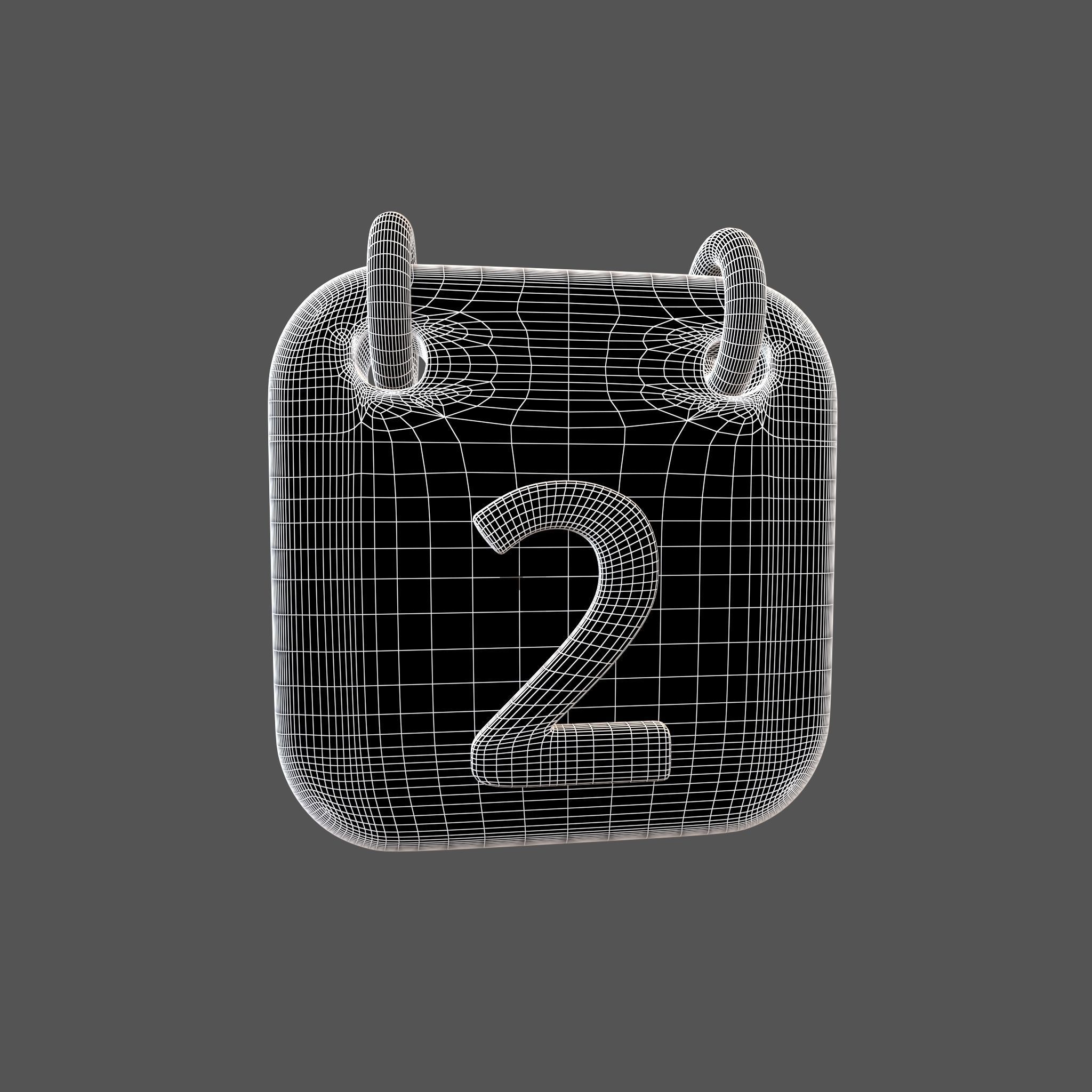 Calendar Icon 2 v1 001 Low-poly 3D model_4