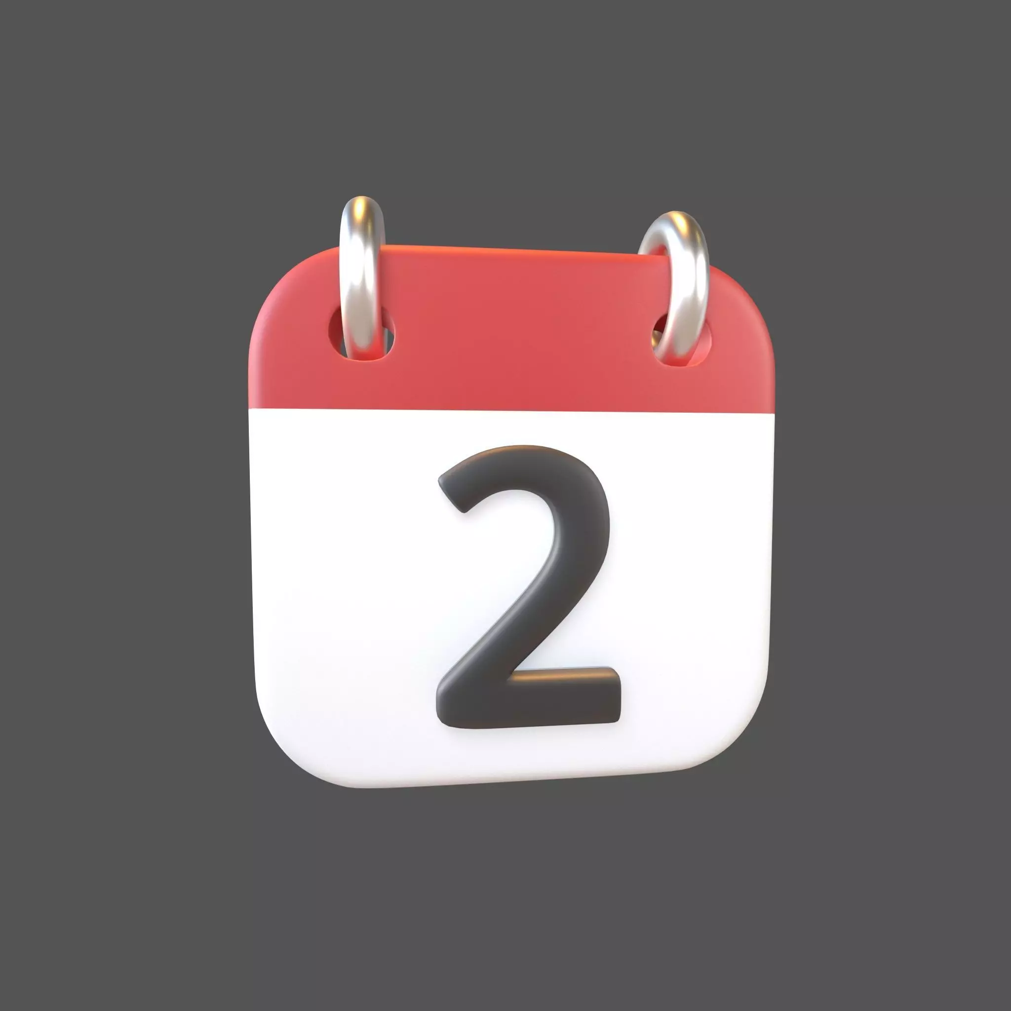 Calendar Icon 2 v1 001 Low-poly 3D model_0