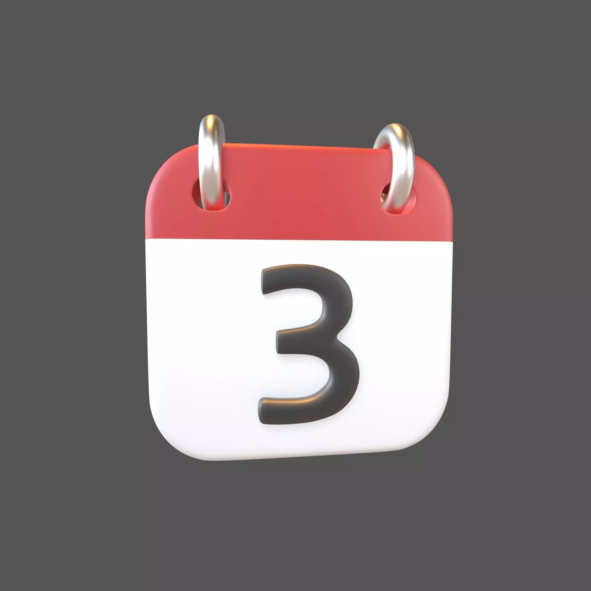 Calendar Icon 3 v1 001 Low-poly 3D model_0