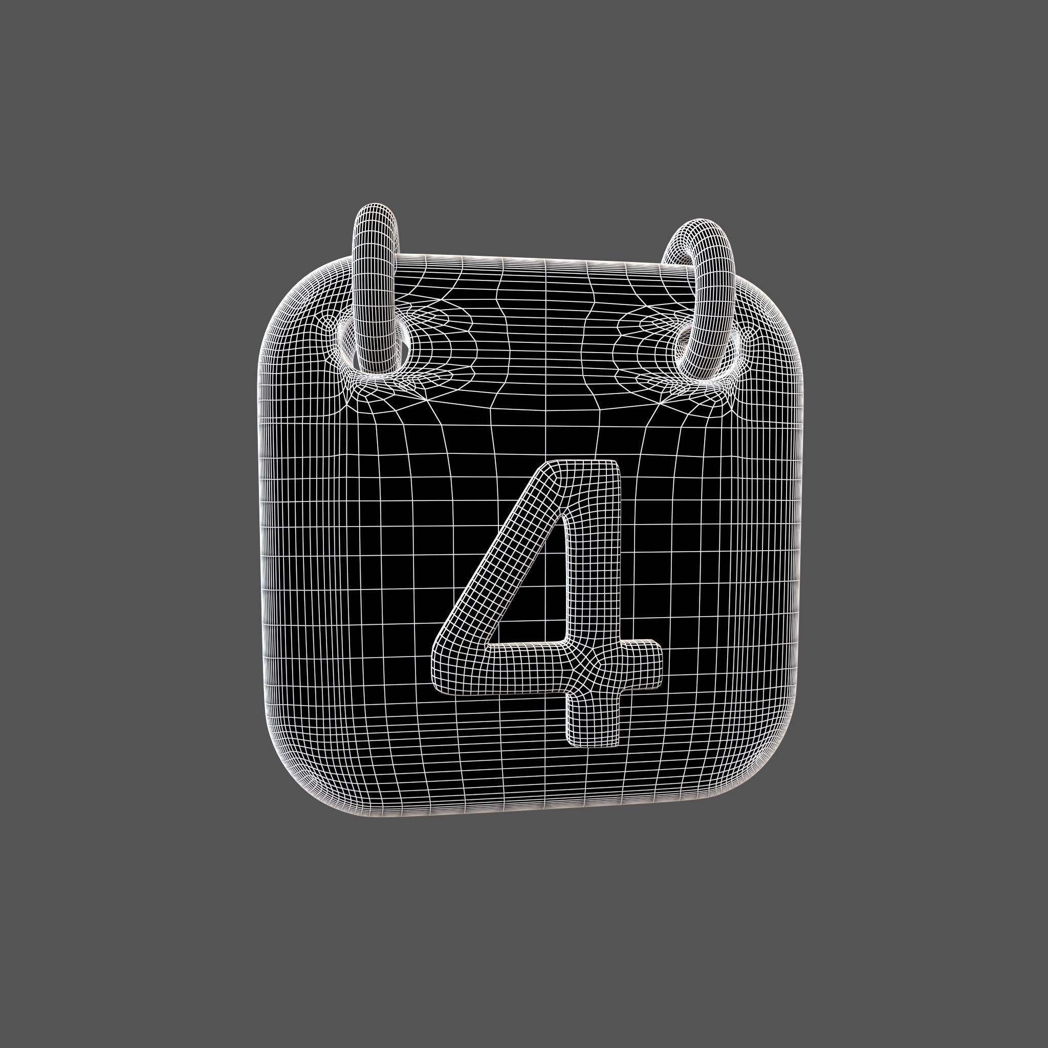 Calendar Icon 4 v1 001 Low-poly 3D model_5