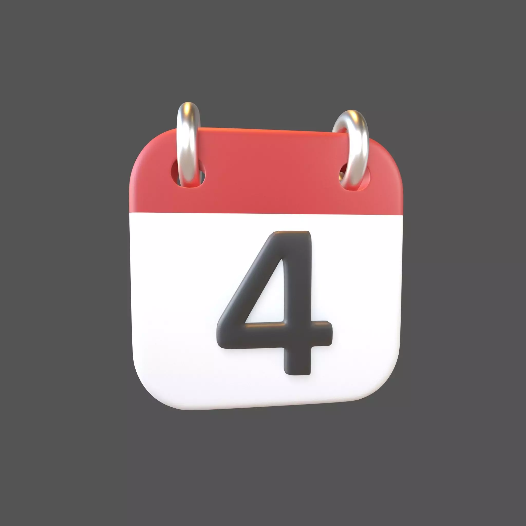 Calendar Icon 4 v1 001 Low-poly 3D model_0