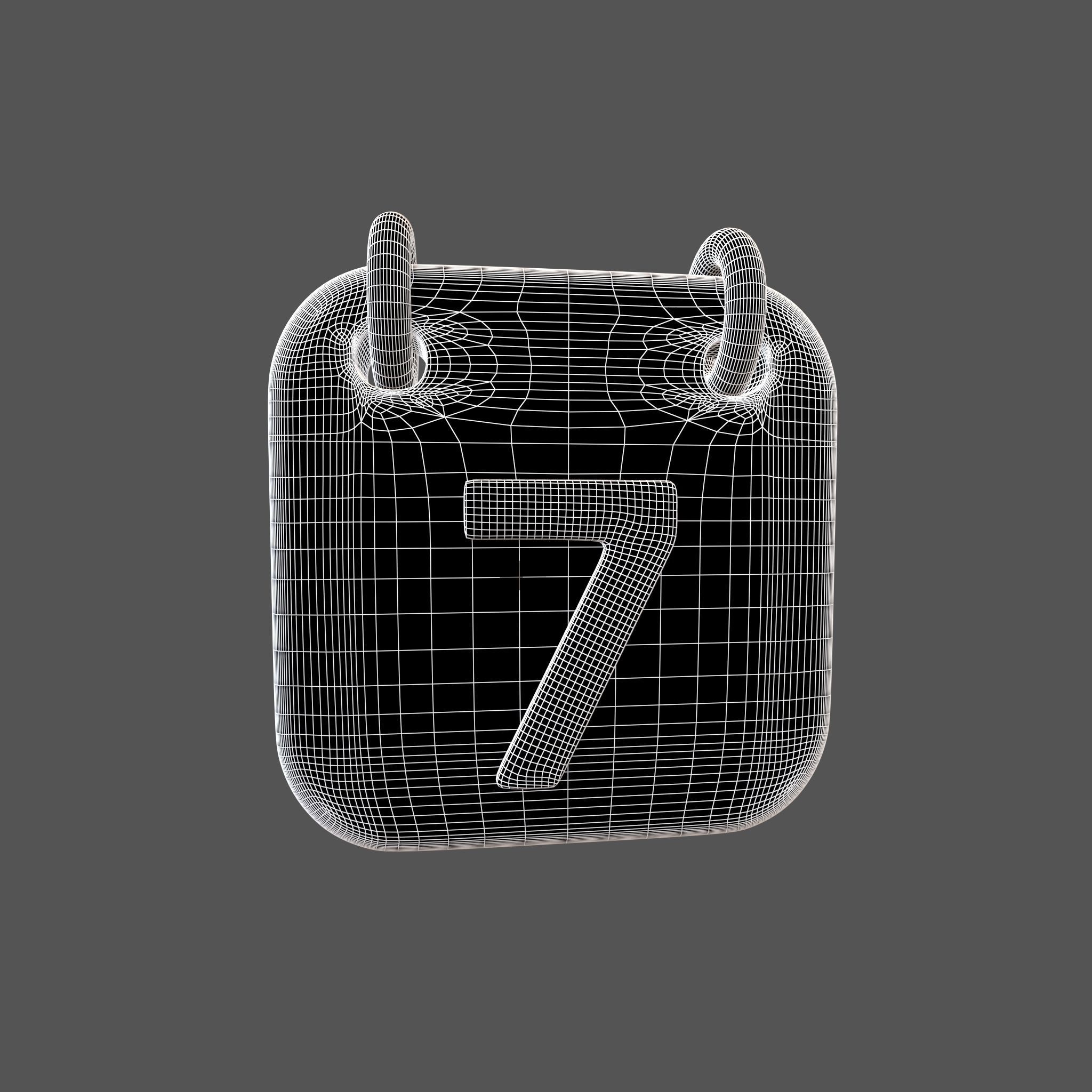 Calendar Icon 7 v1 001 Low-poly 3D model_6