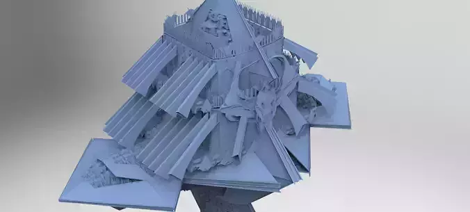 Floating Monolith City 