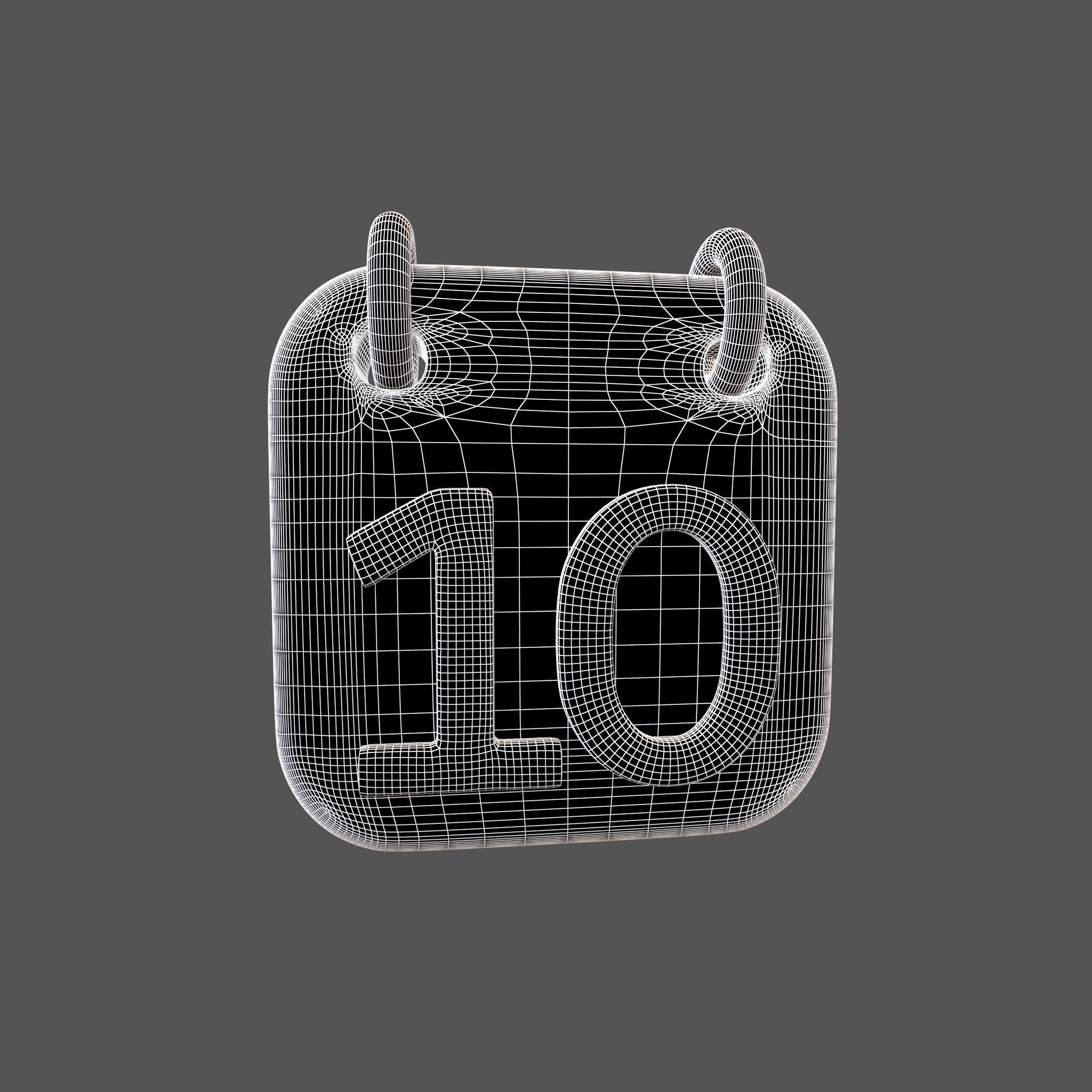 Calendar Icon 10 v1 001 Low-poly 3D model_6