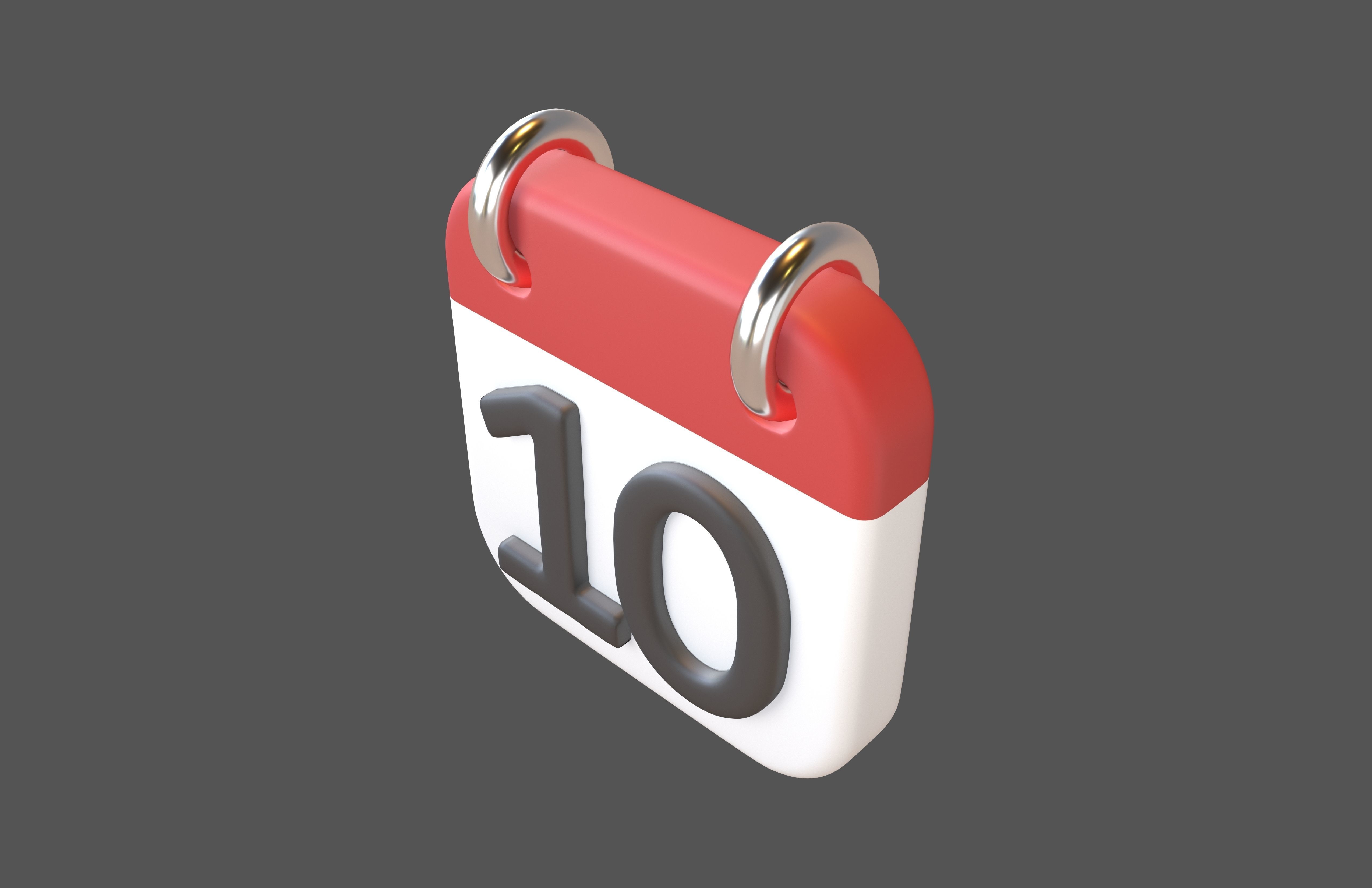 Calendar Icon 10 v1 001 Low-poly 3D model_2
