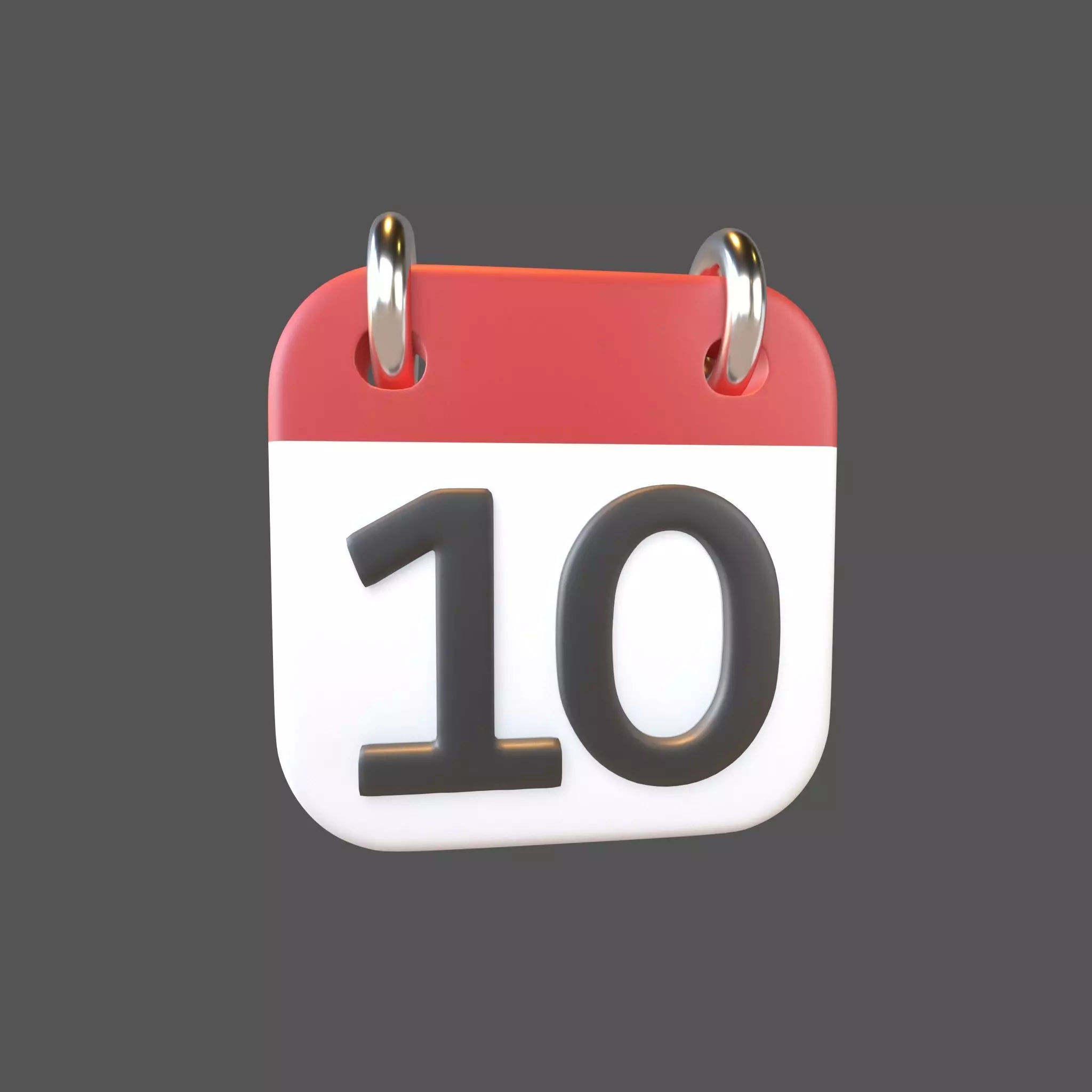 Calendar Icon 10 v1 001 Low-poly 3D model_0
