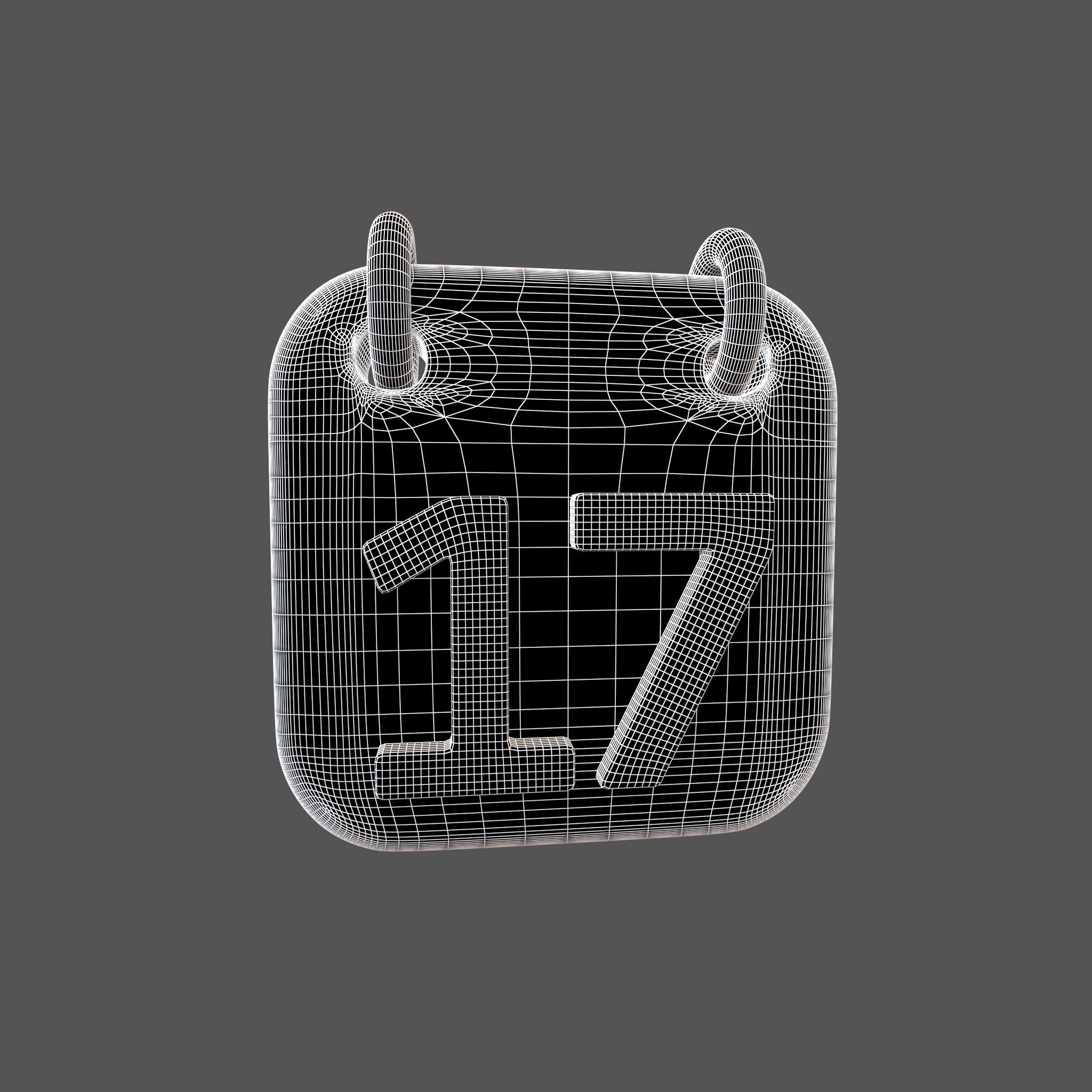 Calendar Icon 17 v1 001 Low-poly 3D model_6