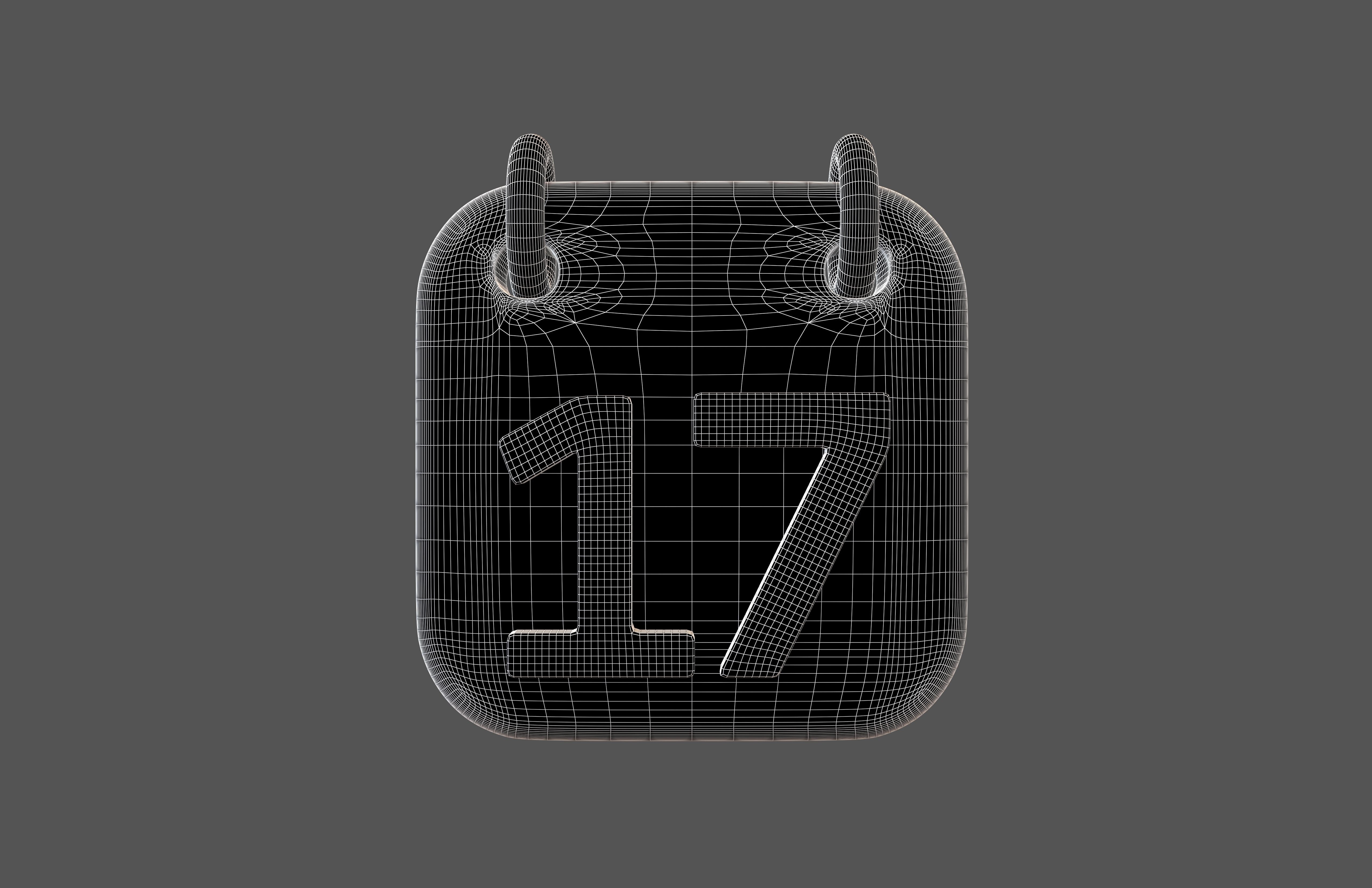 Calendar Icon 17 v1 001 Low-poly 3D model_4