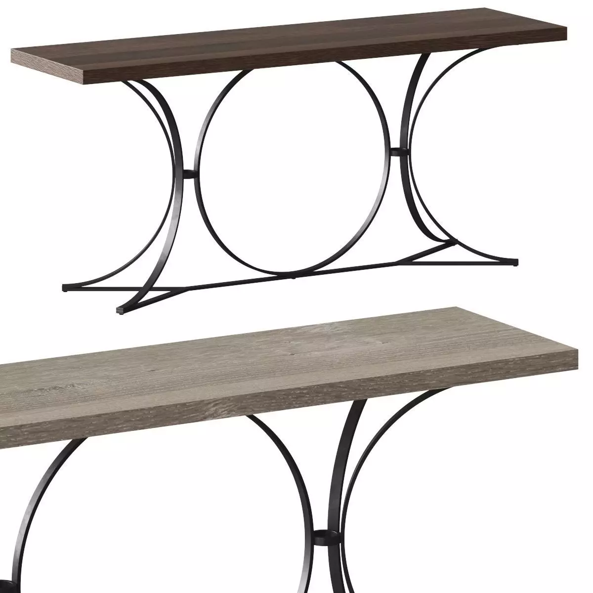 BERNHARDT Canyon Ridge Metal Console Table 3D model_0