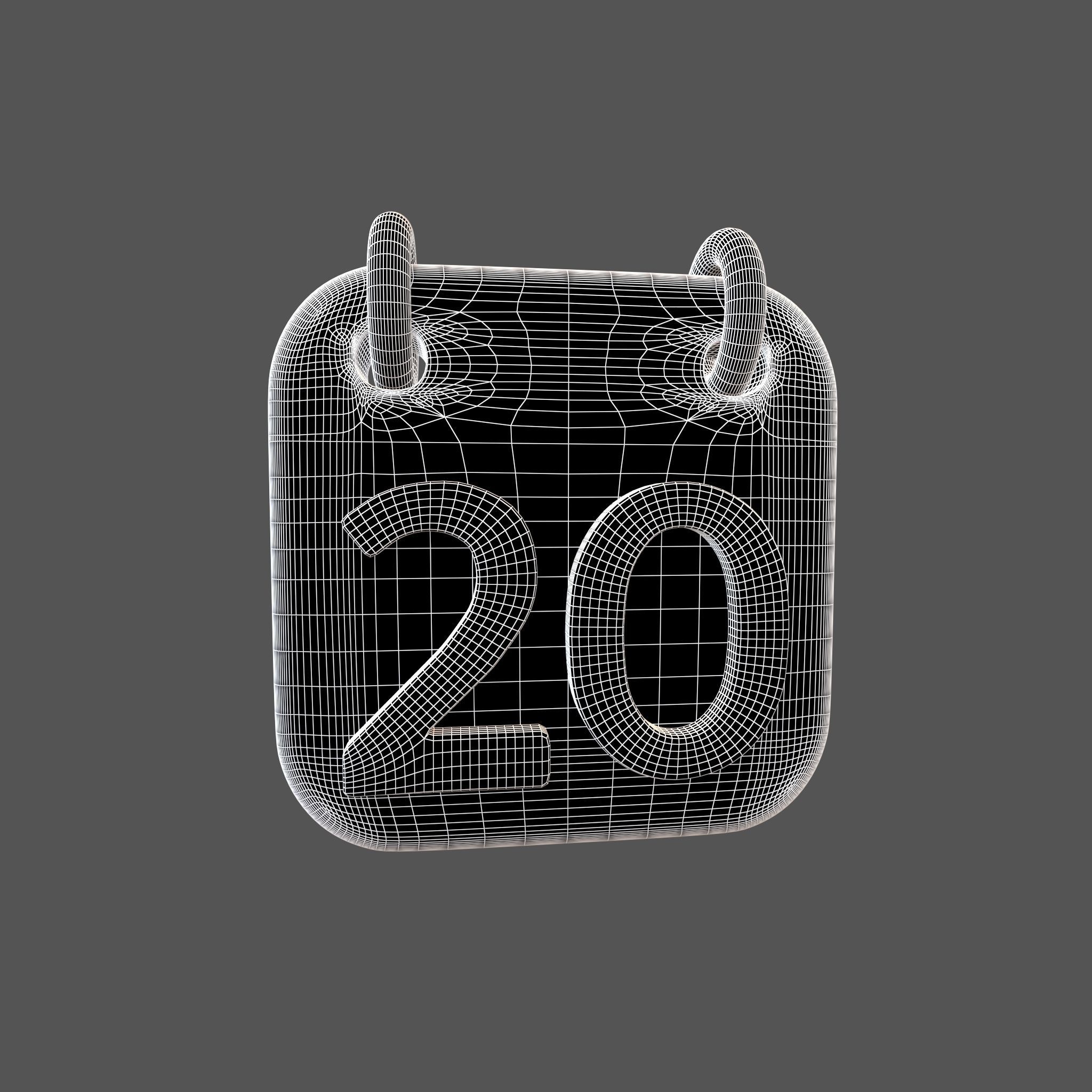 Calendar Icon 20 v1 001 Low-poly 3D model_6