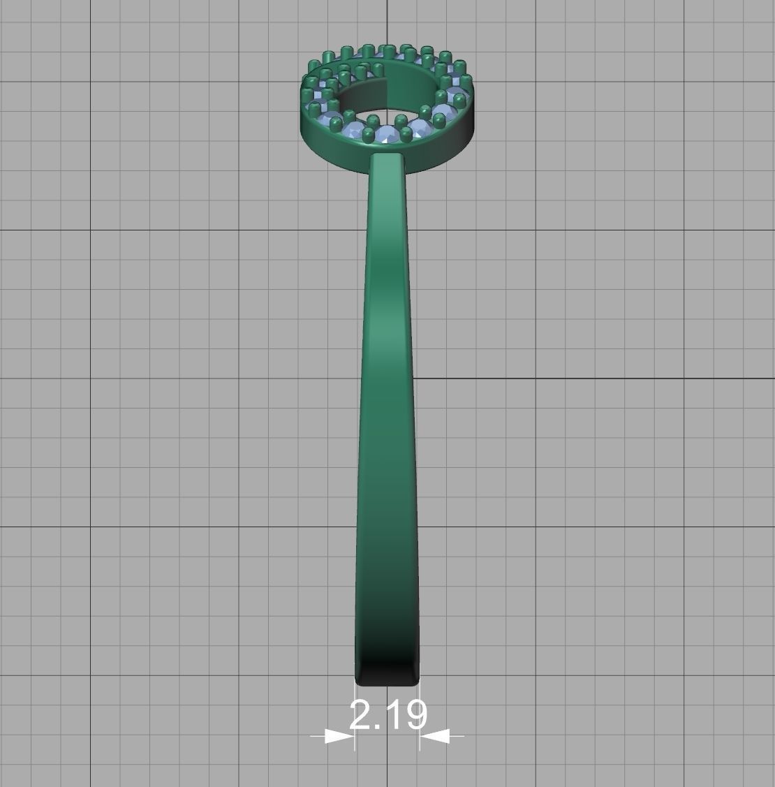 Infinity Diamond Ring Endless Love Womens Ring  3D print model_15