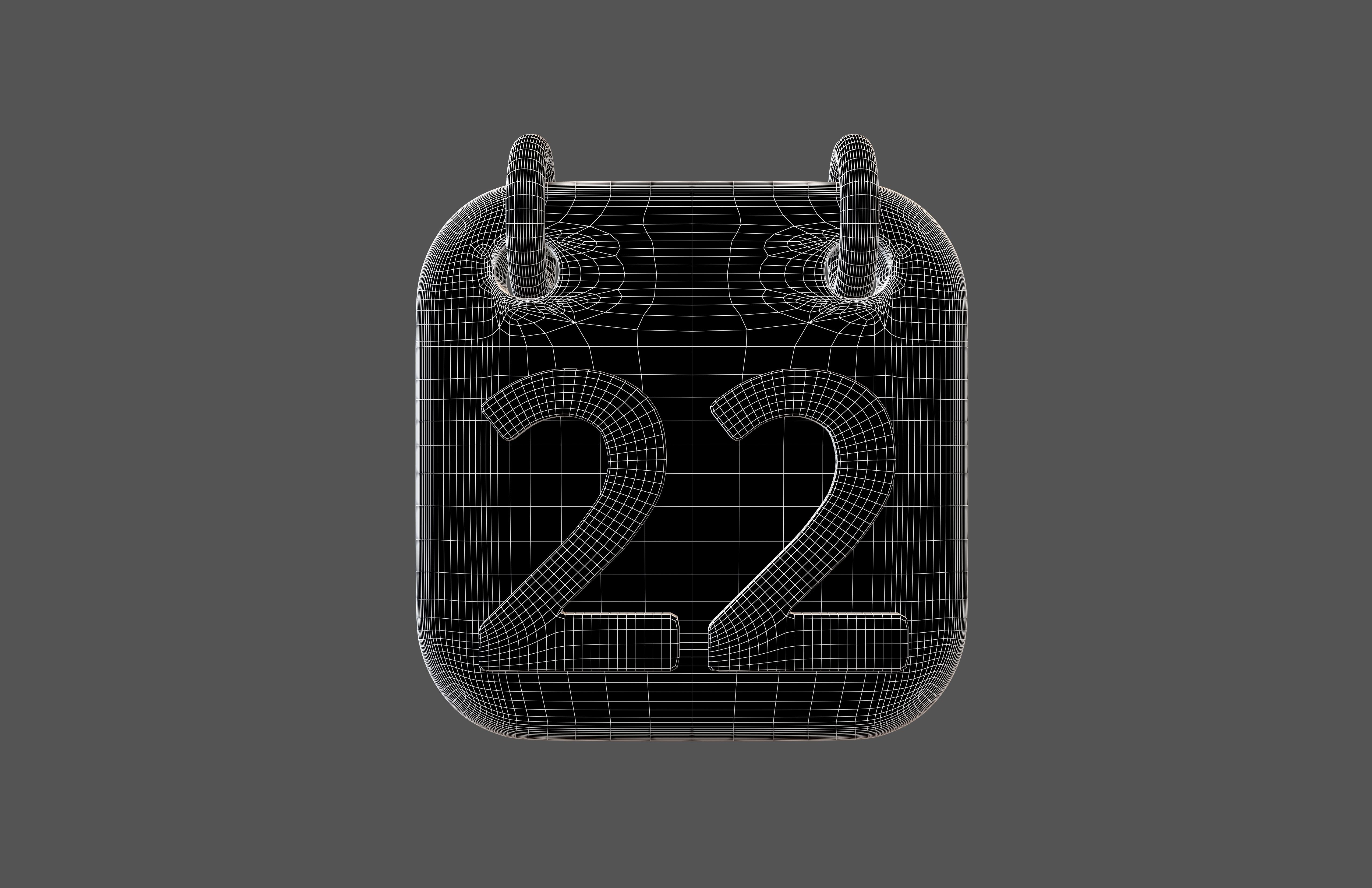 Calendar Icon 22 v1 001 Low-poly 3D model_4