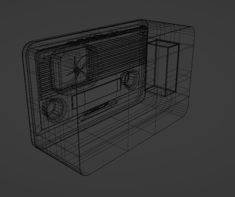 Videyas AM FM Radio Low-poly 3D model_10