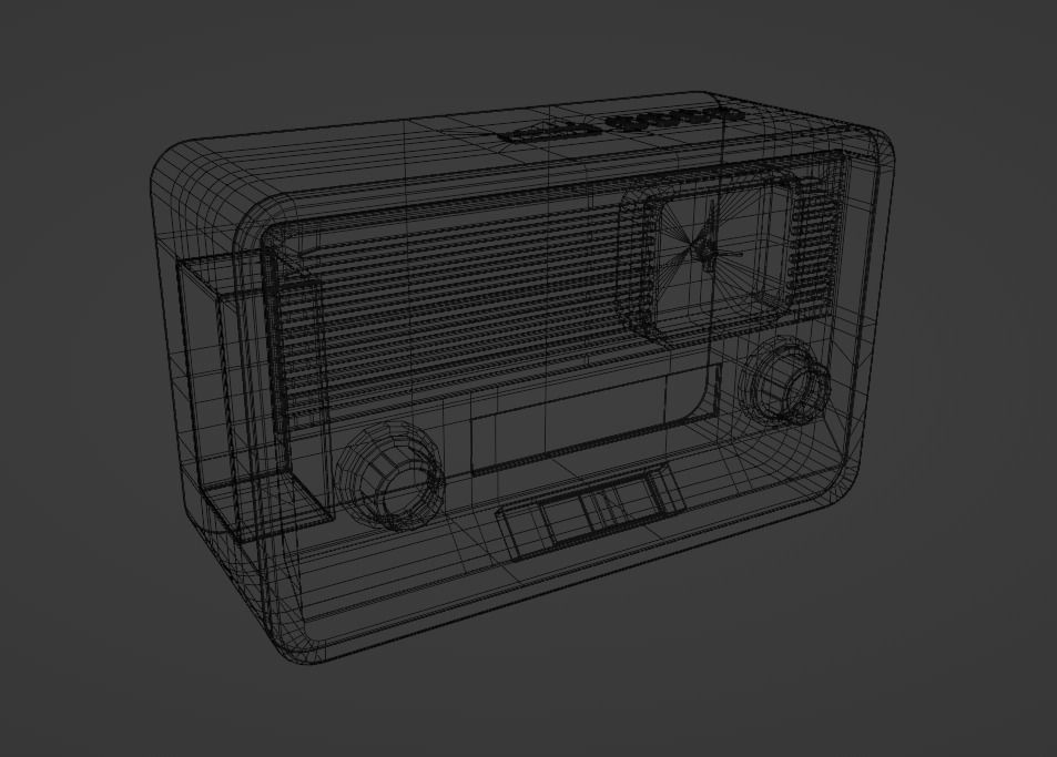 Videyas AM FM Radio Low-poly 3D model_11