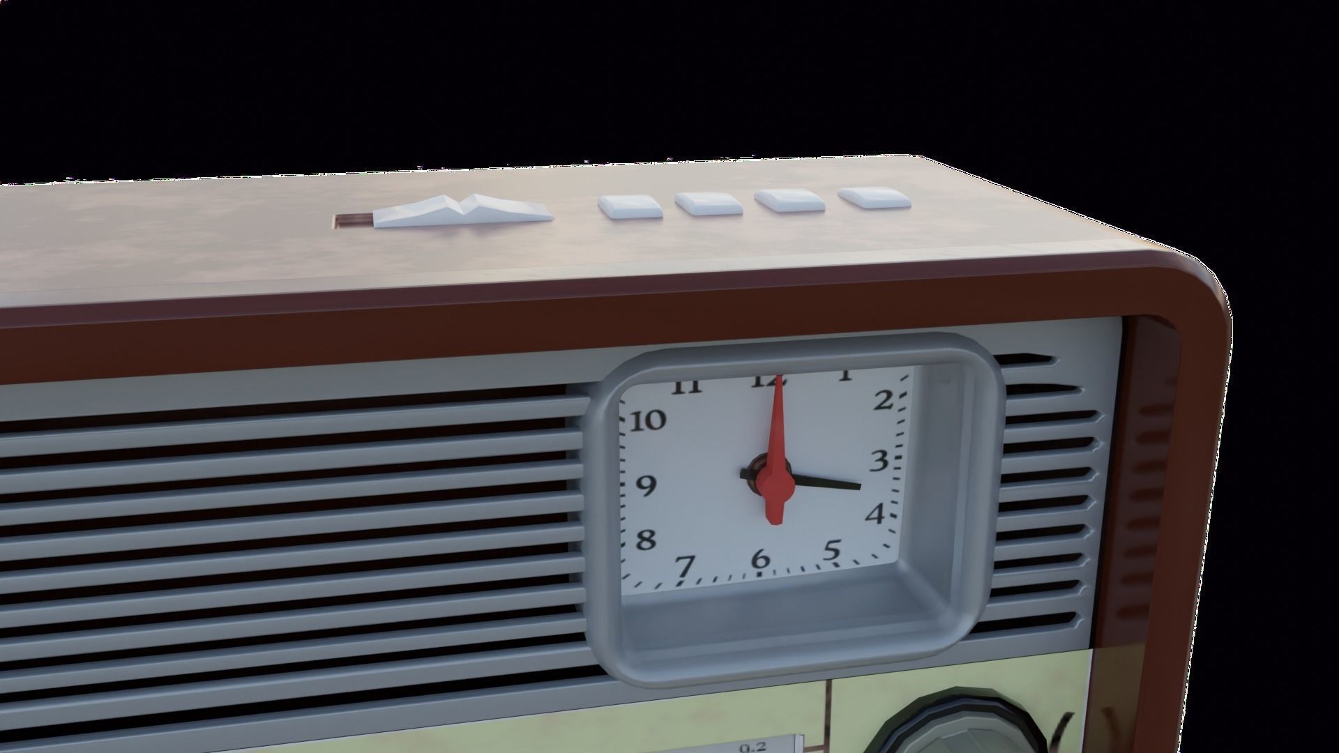 Videyas AM FM Radio Low-poly 3D model_9