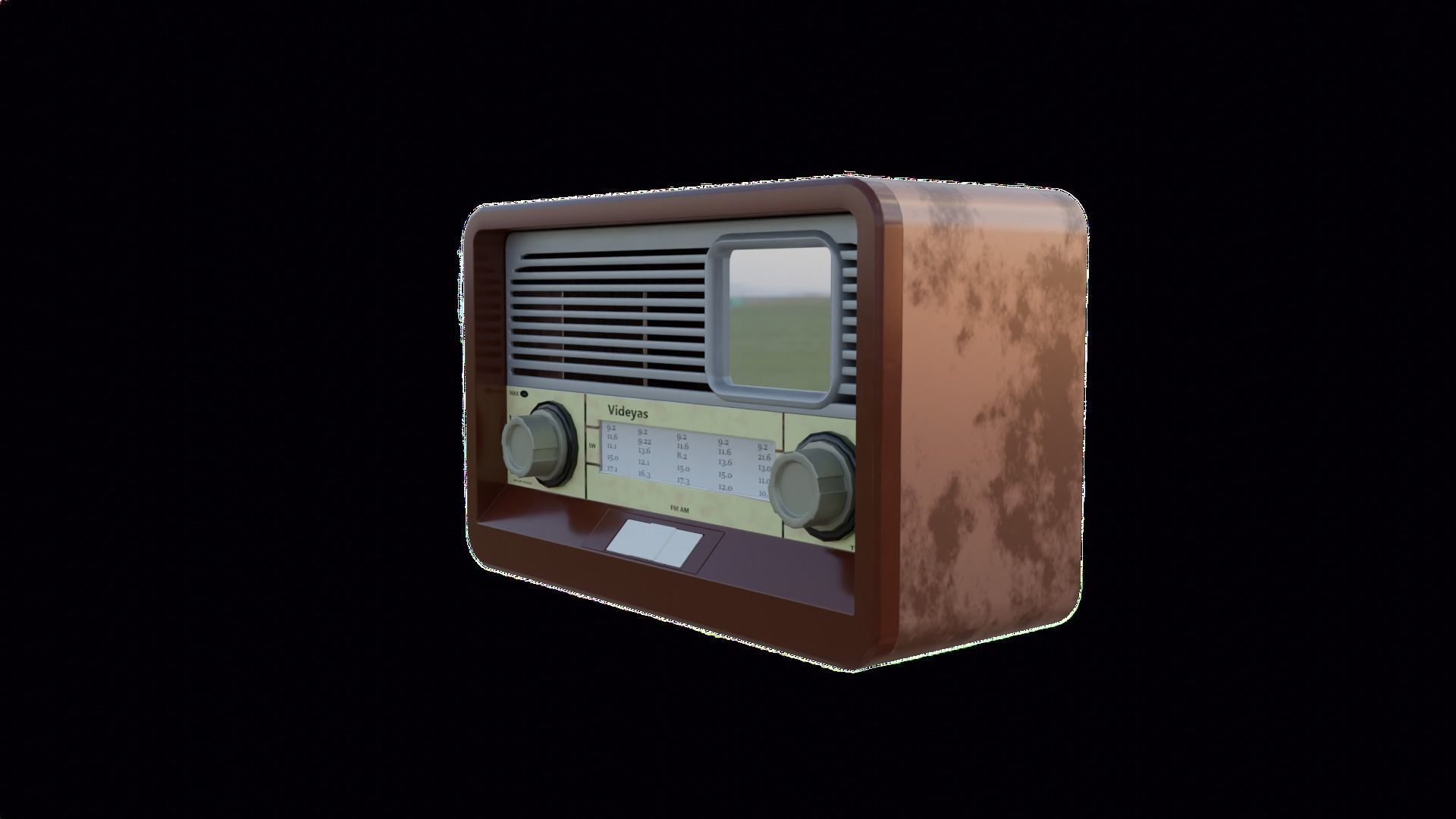 Videyas AM FM Radio Low-poly 3D model_6